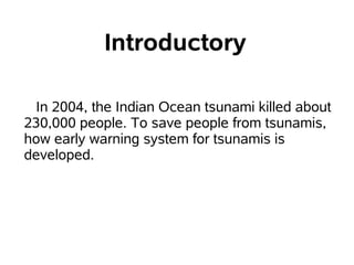 Japanese tsunami early warning system