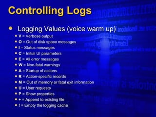 Logging System Error Messages Troubleshooting the Windows Installer | PPT