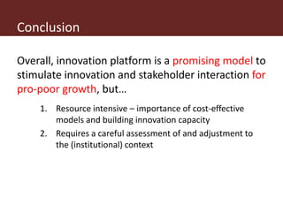 Operationalizing inclusive innovation: Lessons from innovation platforms in livestock value chains in India and Mozambique