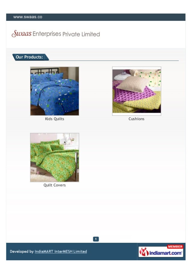 Swaas Enterprises Private Limited, Tiruppur, Designer Bed Sheets & Quilts