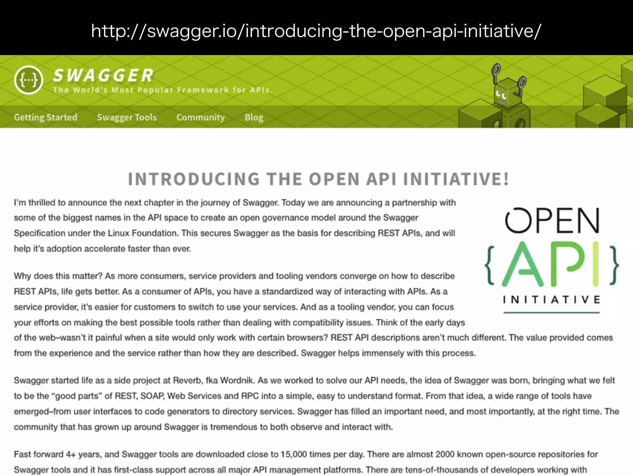 http://swagger.io/introducing-the-open-api-initiative/
 