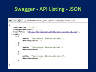 Swagger - API Listing - JSON
 