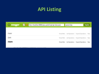 API Listing
 