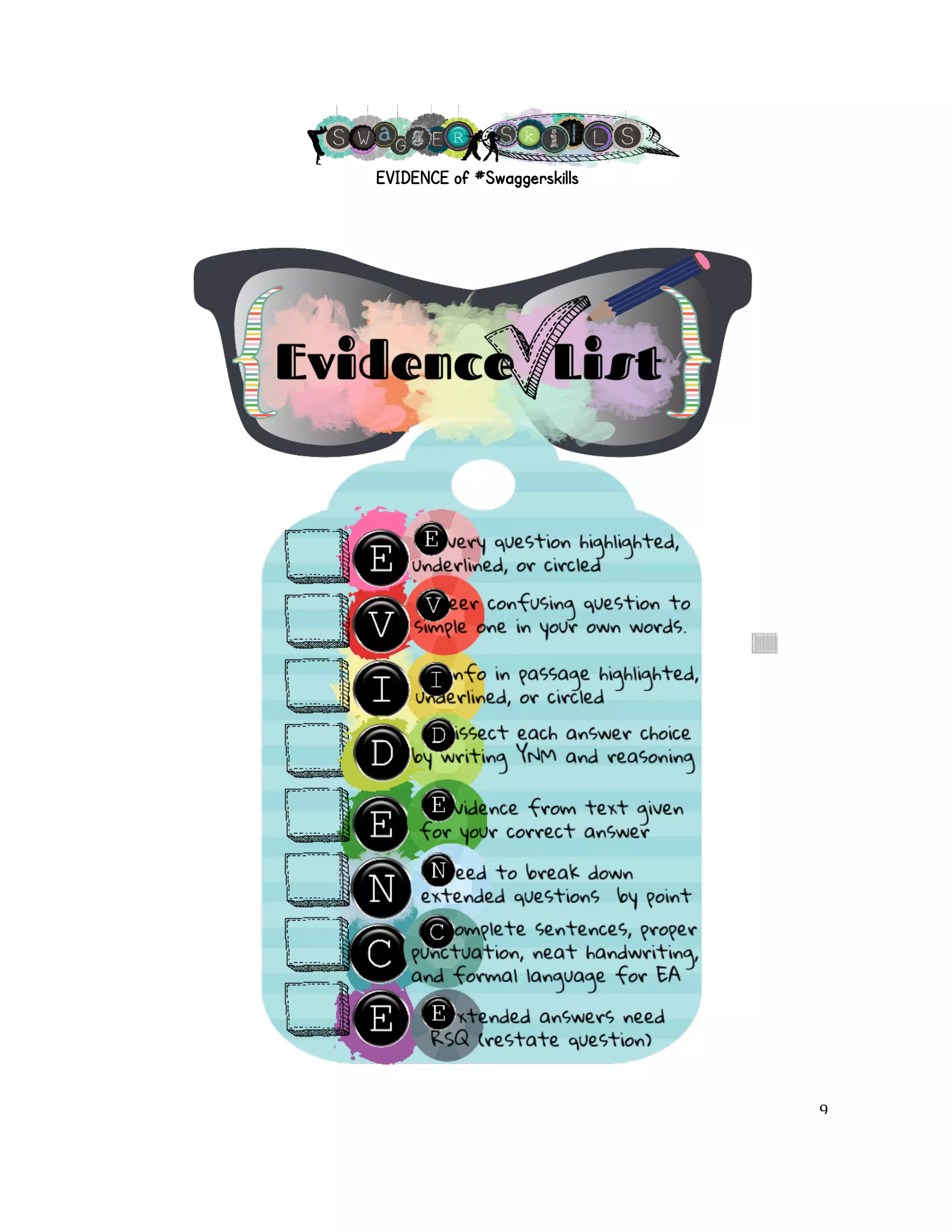 EVIDENCE of #Swaggerskills! 
! 9! 
 