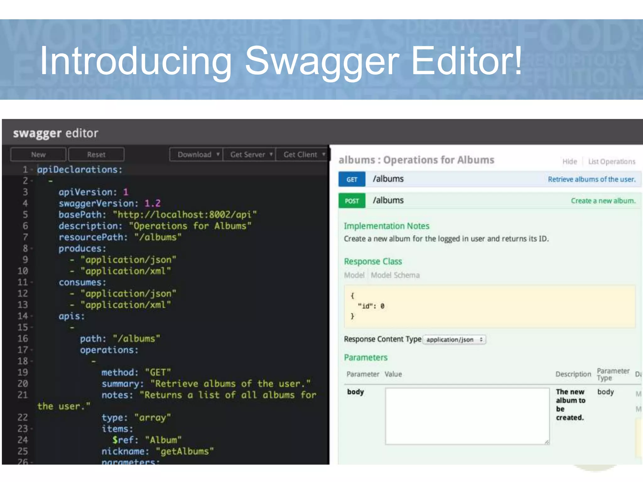 Introducing Swagger Editor!
 