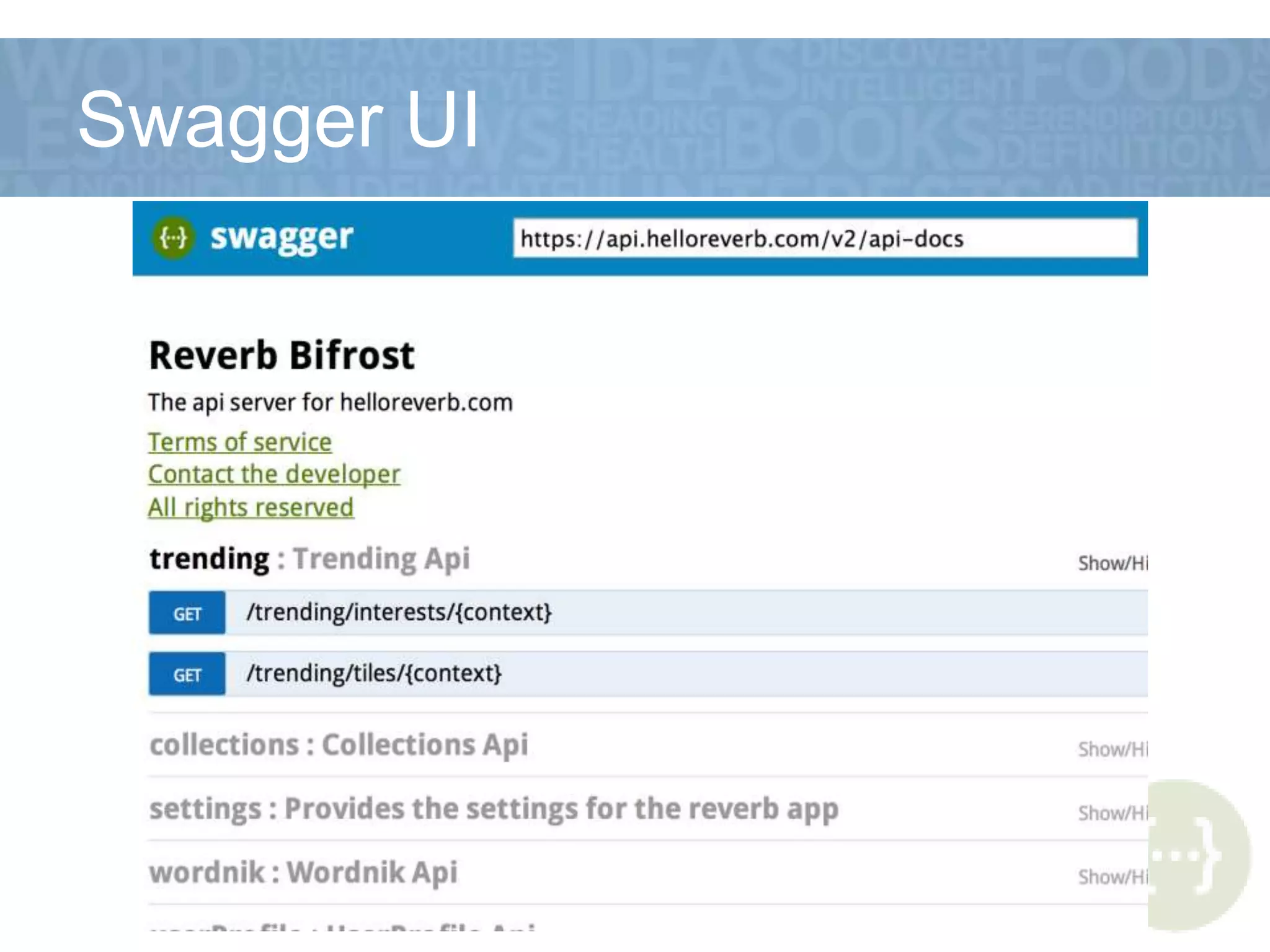 Swagger UI
 