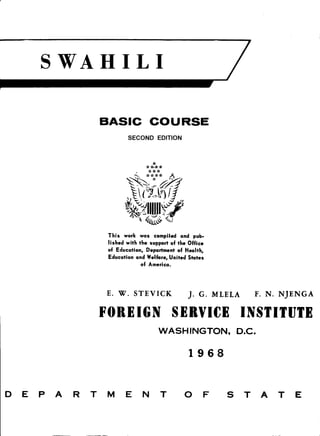 Learn Swahili - FSI Basic Course