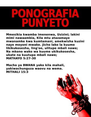 Swahili Anti-Pornography and Masturbation Warning Tract