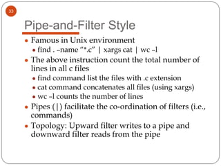Pipe Filter Unix Command Software Architecture | PPTX