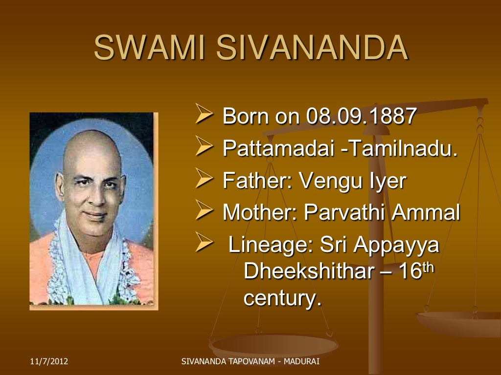 Swami sivananda