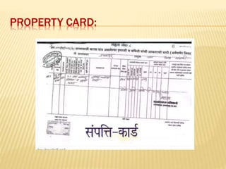 PROPERTY CARD:
 