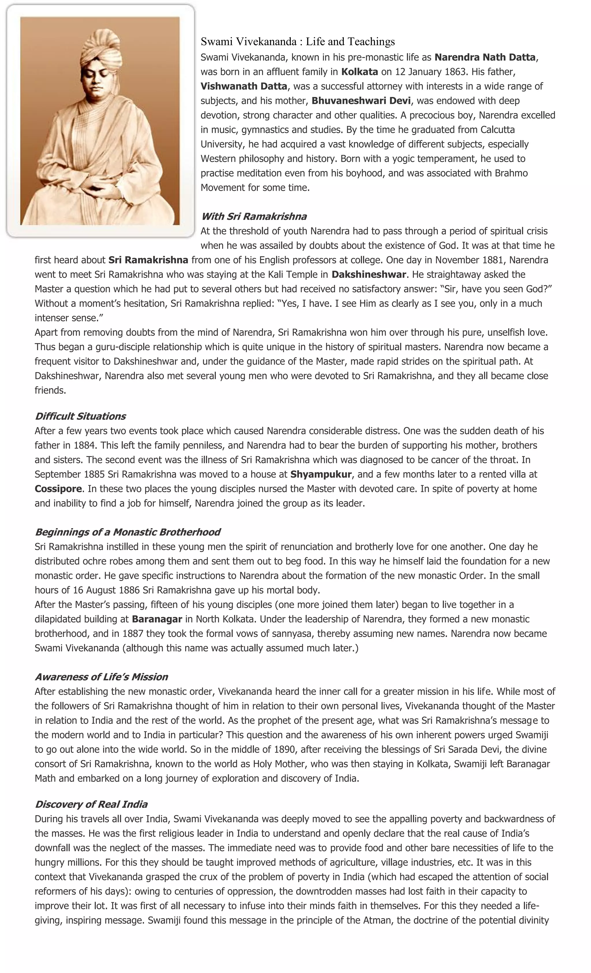 Swami vivekananda | PDF