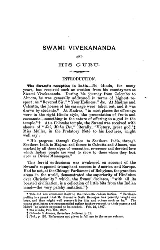 Swami Vivekananda and His Guru