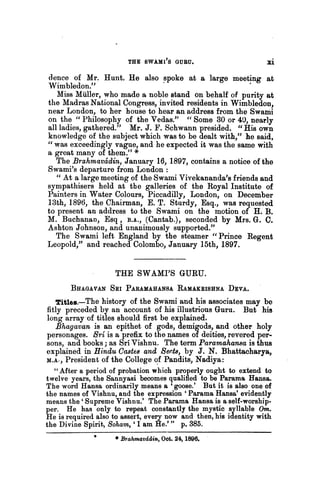 Swami Vivekananda and His Guru