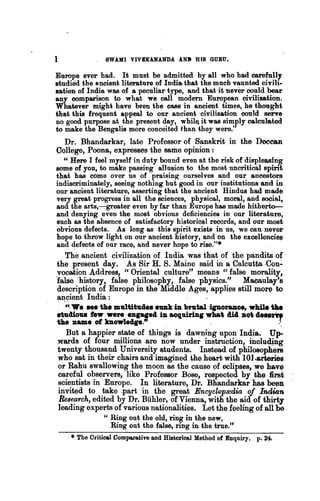 Swami Vivekananda and His Guru