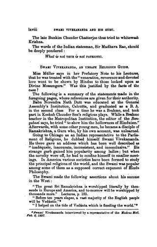 Swami Vivekananda and His Guru