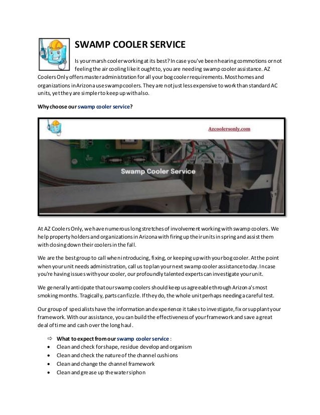 Swamp cooler installation