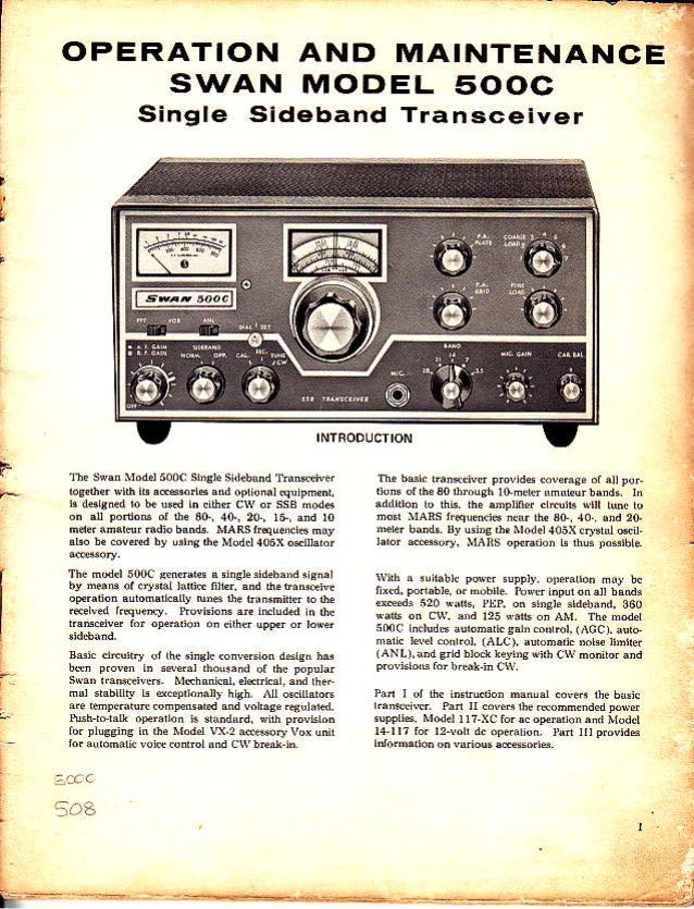Swan 500C Service Manual