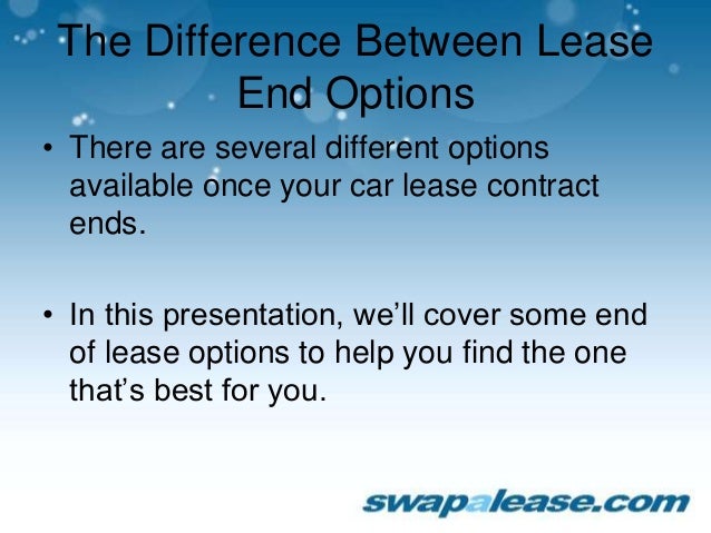 Best options at end of car lease