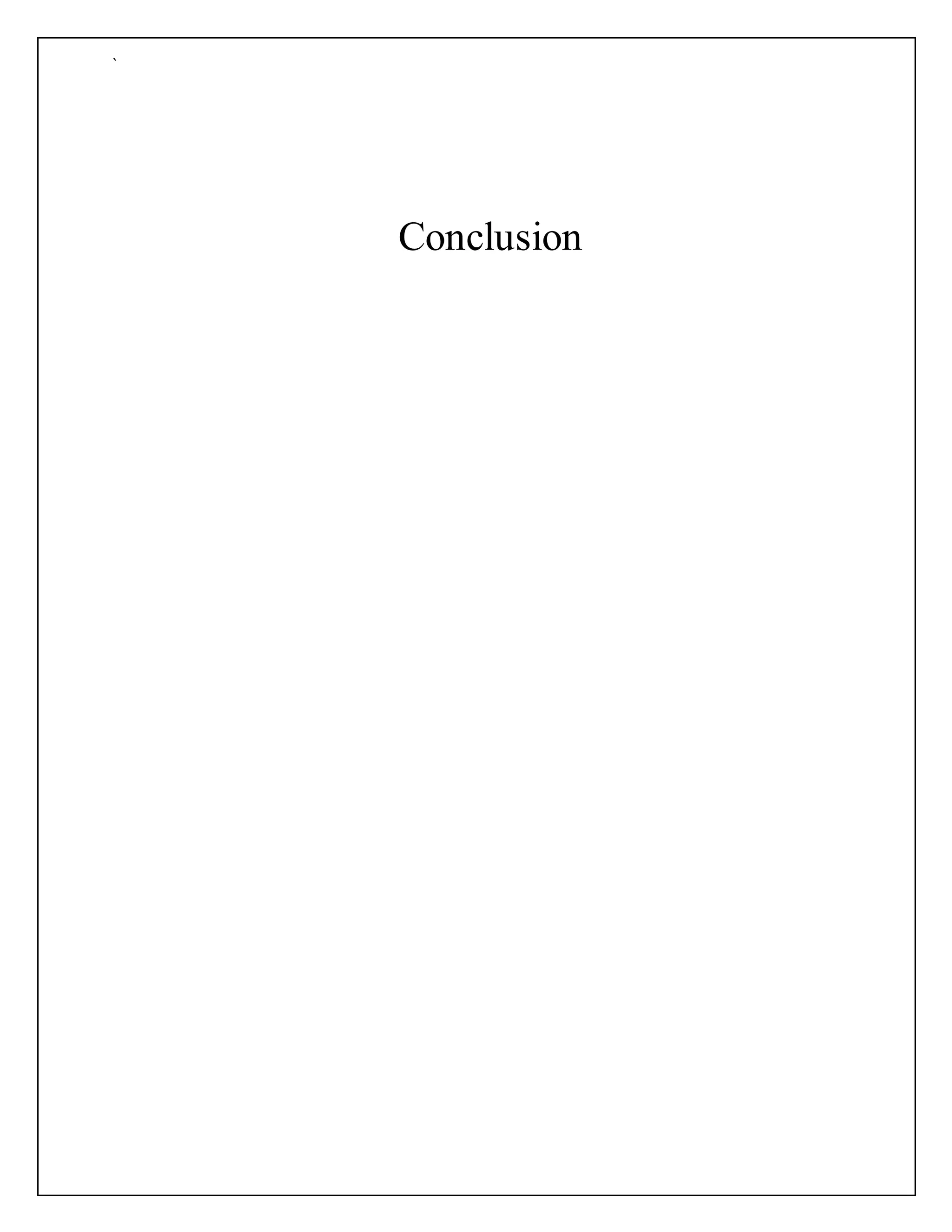 `
Conclusion
 