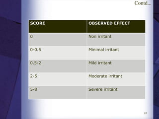 22
The most common test is the rodent micronucleus test:
• The in vivo test normally uses mouse bone marrow or
mouse peripheral blood
• Micronuclei, also known as Howell–Jolly bodies, are
generally smooth, round remnants of nuclear chromatin
seen in erythrocytes
• An increase in the frequency of micronucleated
erythrocytes in treated animals is an indication of
induced chromosome damage
 