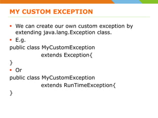 Introduction to Exception | PPT