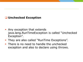 Introduction to Exception | PPT