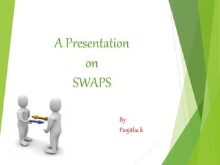 A Presentation
on
SWAPS
By:
Poojitha k
 
