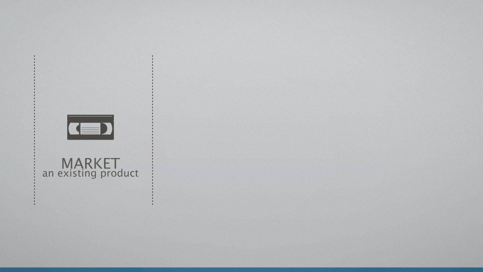 MARKET
an existing product
 