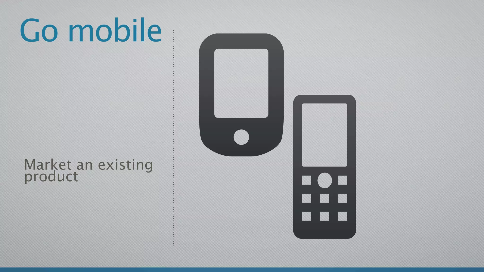 Go mobile



Market an existing
product
 