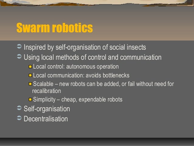 Swarm robotics for military