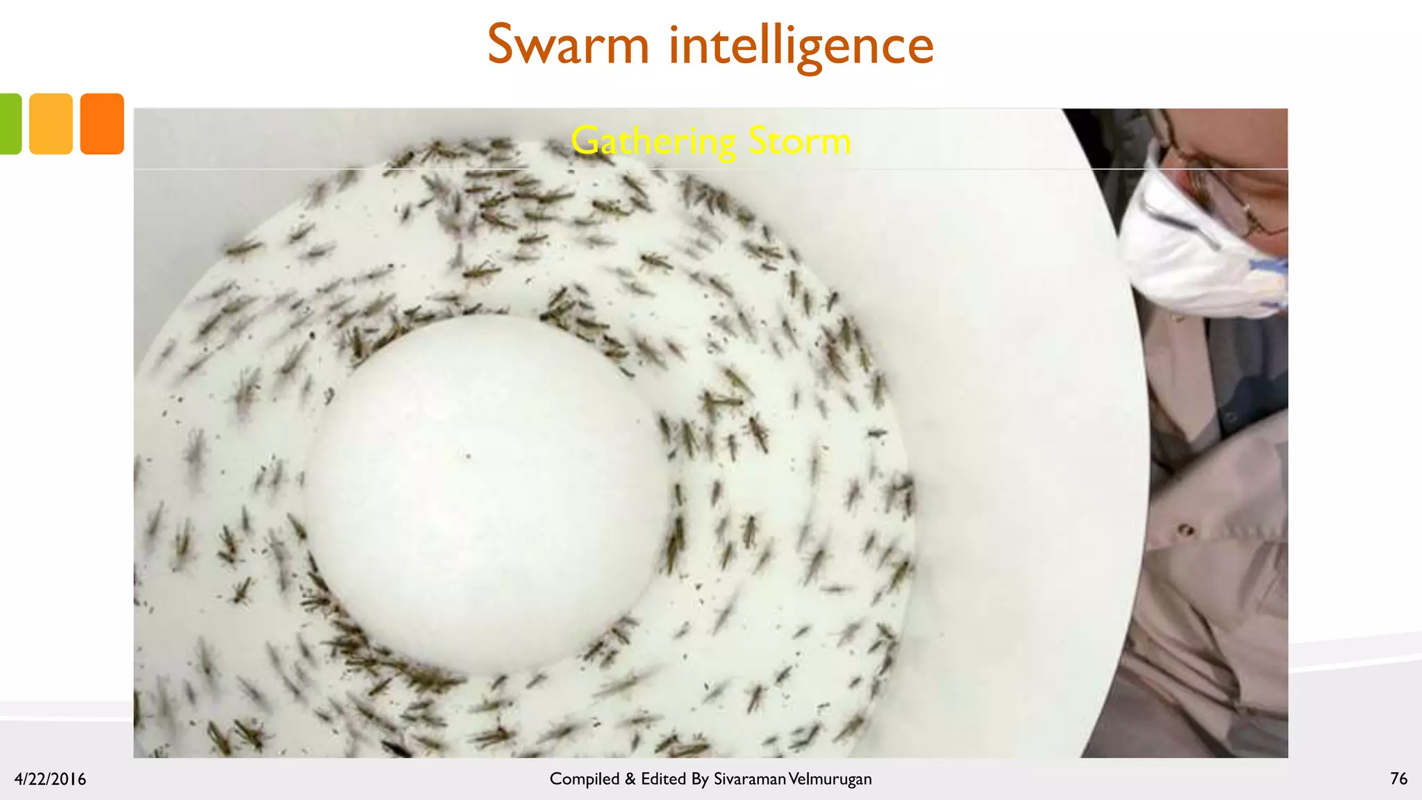 4/22/2016 Compiled & Edited By SivaramanVelmurugan 76
Gathering Storm
Swarm intelligence
 