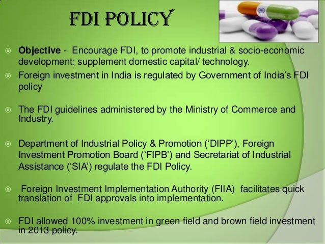 Fdi In Pharmaceutical Industry In India