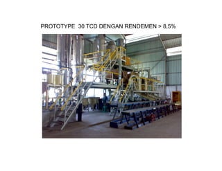 PROTOTYPE 30 TCD DENGAN RENDEMEN > 8,5%
 