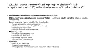 the role of serine phosphorylation of insulin receptor substrate | PPTX