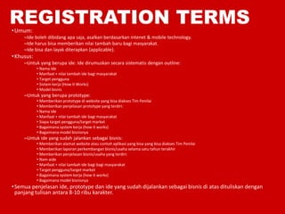 REGISTRATION TERMSUmum: