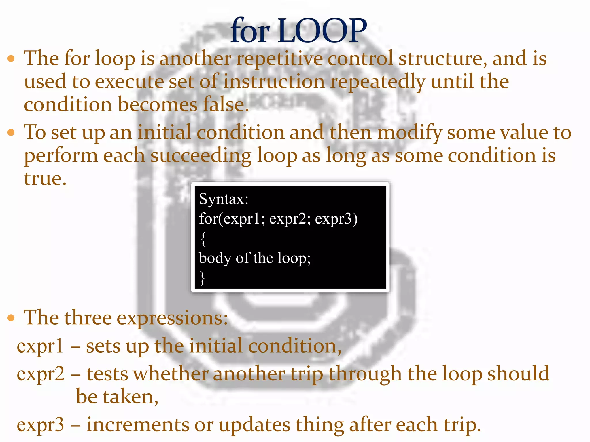 Decision Making Statement in C ppt | PPTX