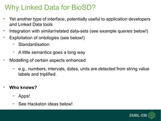 BioSamples Database Linked Data, SWAT4LS Tutorial