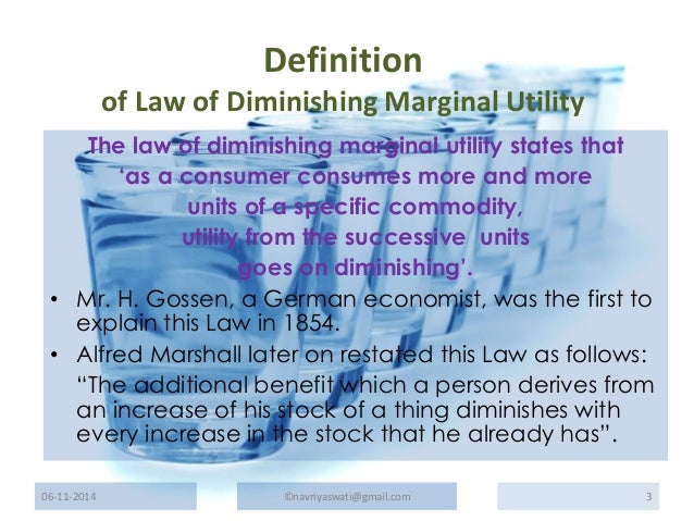 explain how the law of diminishing The theory of consumer behavior uses the law of diminishing marginal utility to explain how consumers allocate their incomes the utility maximization model is built based on the following assumptions. explain how the law of diminishing The theory of consumer behavior uses the law of diminishing marginal utility to explain how consumers allocate their incomes the utility maximization model is built based on the following assumptions.