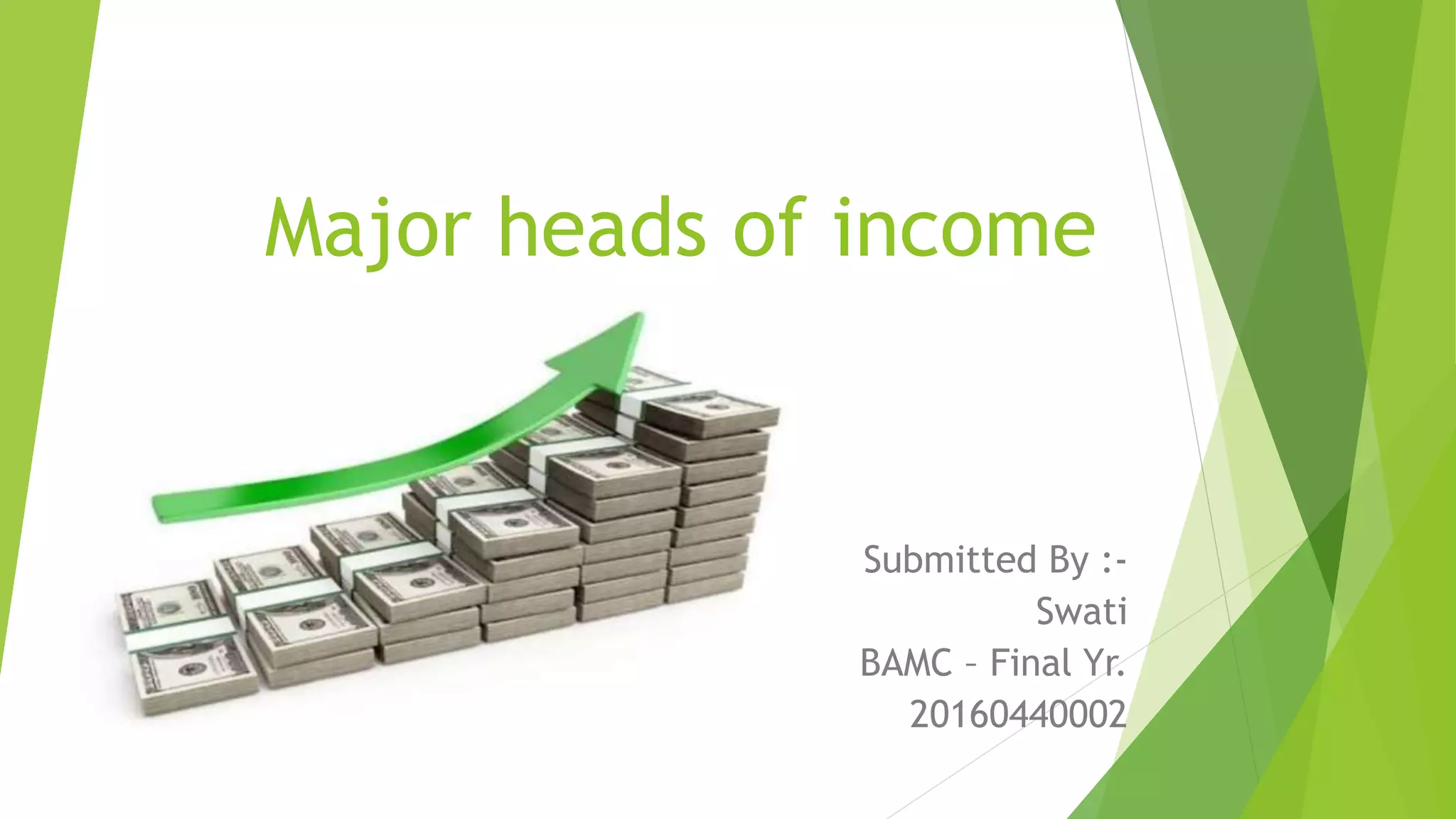 Major Income Major heads of income in media | PPTX
