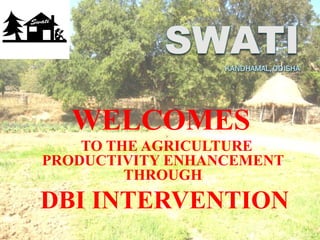WELCOMES
TO THE AGRICULTURE
PRODUCTIVITY ENHANCEMENT
THROUGH
DBI INTERVENTION
 