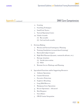 Swat Program Worksheet Swat Training Manual | PDF