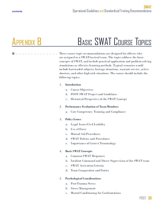 Swat Training Manual