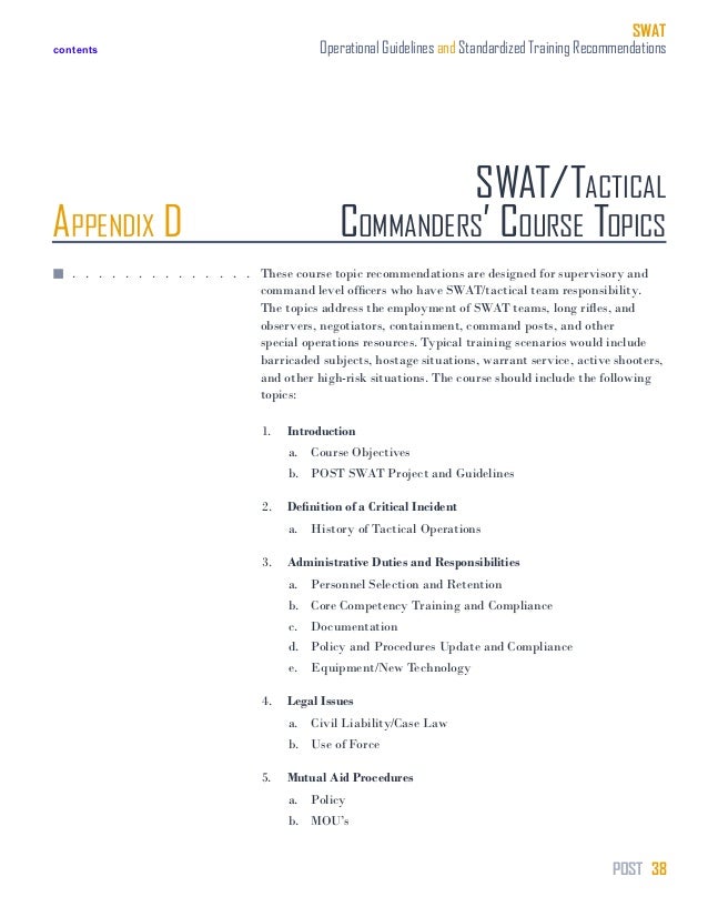 Swat Training Manual