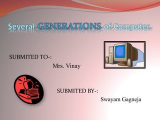SUBMITED TO-:
Mrs. Vinay
SUBMITED BY-:
Swayam Gagneja
 