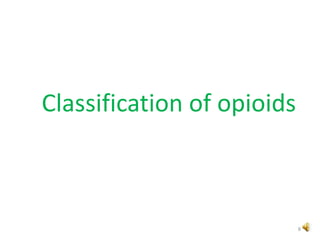 Classification of opioids
8
 