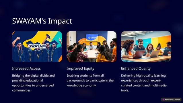 Swayam Ppt On Swayam Notes On Swayam Pptx