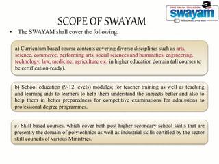 Guidelines for developing online courses for SWAYAM | PPTX