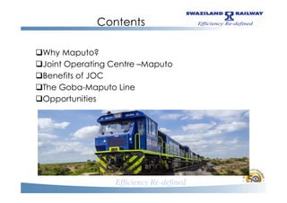 Maputo Development Corridor update: Swaziland Rail | PDF