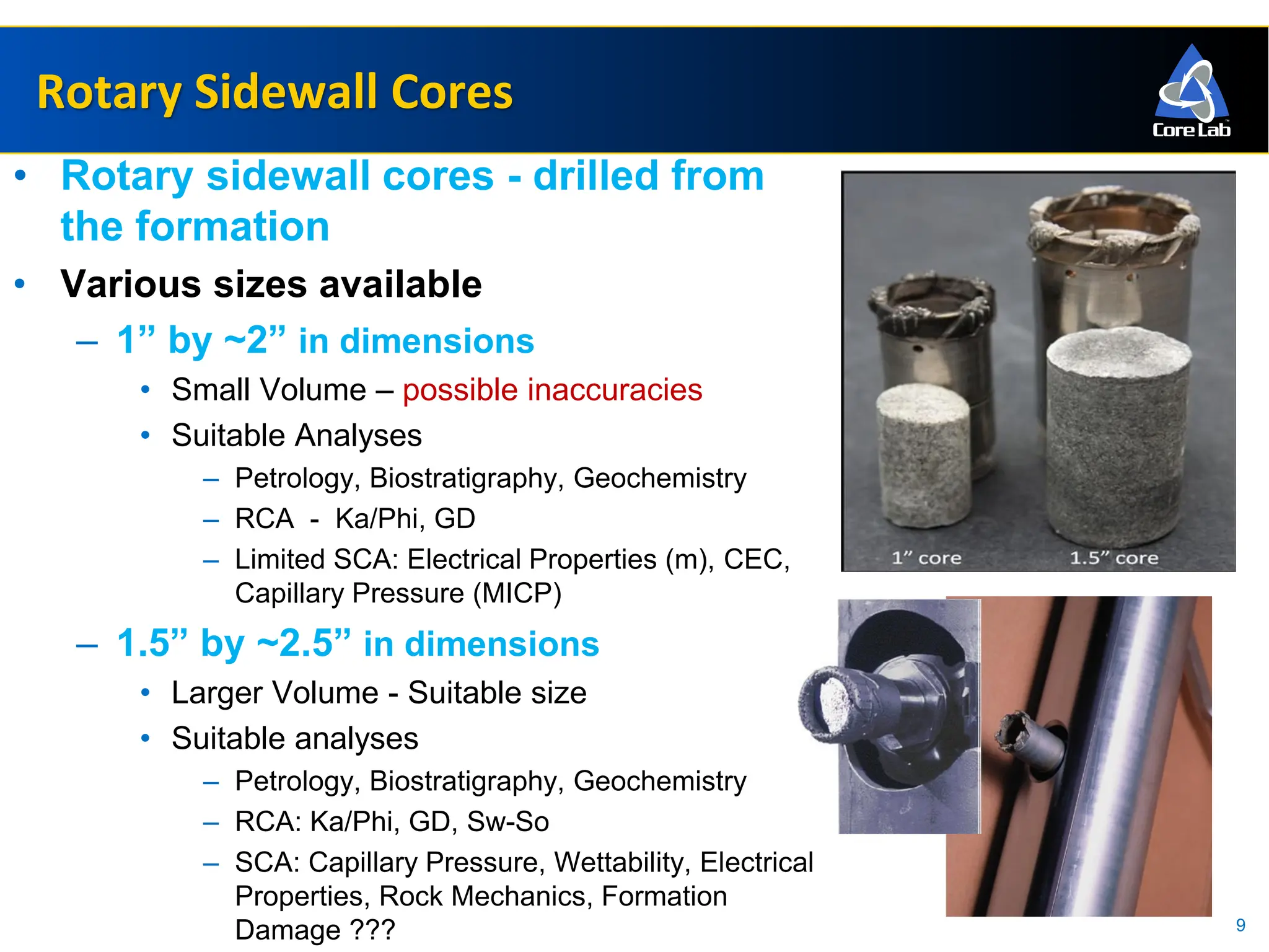 Side Wall Core Analyses - Can we get a value? | PDF